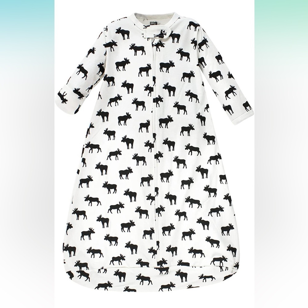 Hudson Baby Black and White Moose Sleep Sack GUC 18-24 months